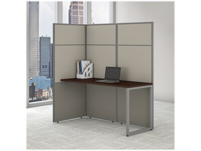 Bush Business Furniture Easy Office 66.34" x 60" Single Desk, Mocha Cherry (EODH160MR-03K)