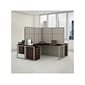 Bush Business Furniture Easy Office 66.34"H x 119"W 4 Person T-Shaped Cubicle Panel Workstation, Mocha Cherry (EODH76SMR-03K)