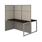 Bush Business Furniture Easy Office 66.34"H x 60"W 2 Person Back to Back Cubicle Workstation, Mocha Cherry (EODH460MR-03K)