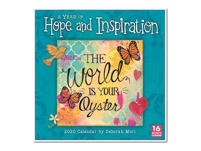 2019-2020 Assorted Publishers 12 x 12 Wall Calendar, A Year of Hope and Inspiration, Multicolor (CA-0777)
