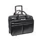 McKleinUSA L Series BOWERY Leather Rolling Briefcase, Black (87855)