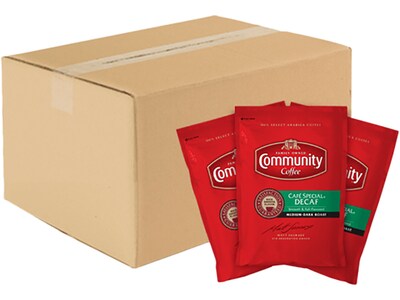 Community Coffee Cafe Special Decaf Ground Coffee, Medium Roast, 20/Carton (15405)