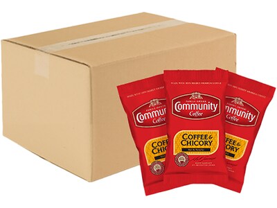 Community Coffee Coffee and Chicory Ground Coffee, Medium Roast, 20/Carton (15804)