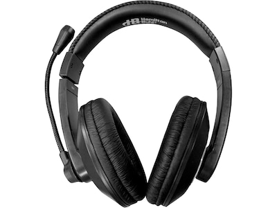 Hamilton Buhl Smart-Trek Deluxe USB-A Noise Canceling Stereo Computer Headset, Black/Silver (ST2BKU)