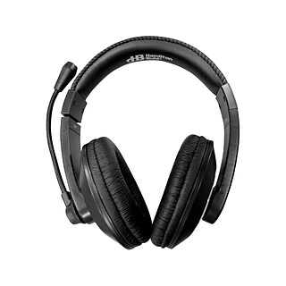 Hamilton Buhl Smart-Trek Deluxe Noise Canceling Stereo Computer Headset, Over-the-Head, Black/Silver