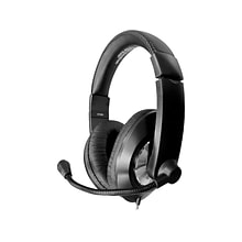 Hamilton Buhl Smart-Trek Deluxe USB-A Noise Canceling Stereo Computer Headset, Black/Silver (ST2BKU)