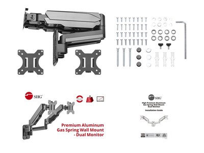 SIIG Adjustable Monitor Arm, Up to 32", Black (CE-MT2M12-S1)