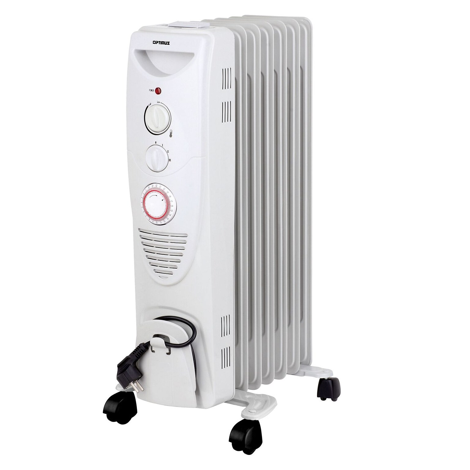 Optimus 1500W Oil Filled Radiant Heater White (93598101M)