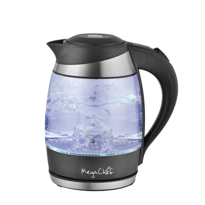 MegaChef Glass Electric Tea Kettle, 7.6 Cups (93598372M)