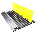 Pyle PCBLCO28 Yellow/Silver  Multi-Channel Cable Protective Cover Ramp For Cables/Wires/Cords