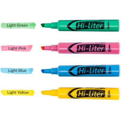 Avery Hi-Liter Tank Highlighter, Chisel Tip, Assorted, 4/Pack (17752)