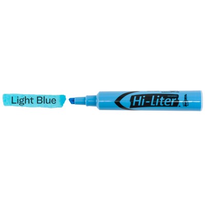 Avery Hi-Liter Tank Highlighters, Chisel Tip, Blue, Dozen (07746)