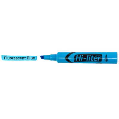 Avery Hi-Liter Desk Style Highlighters, Chisel Tip, Blue, Dozen (24016)