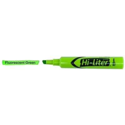 Avery Hi-Liter Tank Highlighters, Chisel, Green, Dozen (24020)