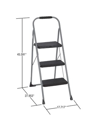 Cosco Big Step 3.8'H Steel Folding Step Stool (11408PBL1E)