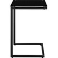 Ameriwood Home Crane Glass Top C Table, Black (5172396)