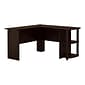 Ameriwood Home Dakota L-Shaped Desk with Bookshelves, Espresso (9354303PCOM)