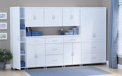 SystemBuild Kendall 36" 2 Door/2 Drawer Storage Cabinet, White (7364401PCOM)