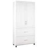 SystemBuild Kendall 36 2 Door/2 Drawer Storage Cabinet, White (7364401PCOM)