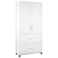 SystemBuild Kendall 36" 2 Door/2 Drawer Storage Cabinet, White (7364401PCOM)