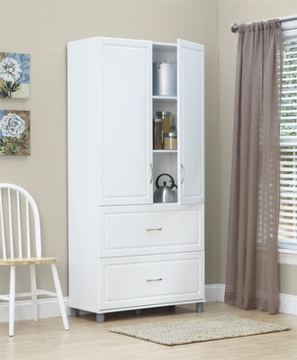 SystemBuild Kendall 36 2 Door/2 Drawer Storage Cabinet, White (7364401PCOM)