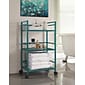 Altra Marshall 3-Shelf Metal Mobile Serving Cart with Lockable Wheels, Teal (7741396PCOM)