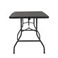 Cosco Deluxe 6 foot x 30 inch Fold-in-Half Blow Molded Folding Table, Black (14678BLK1)