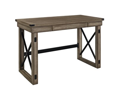 Ameriwood Home Wildwood 48W Wood Veneer Desk, Rustic Gray (9835096)