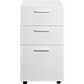 Ameriwood Princeton 3 File Drawer Vertical File Cabinet, Mobile/Pedestal, White, Letter, 17D (9531196)