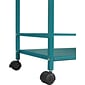 Altra Marshall 3-Shelf Metal Mobile Serving Cart with Lockable Wheels, Teal (7741396PCOM)