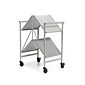 COSCO Outdoor Living INTELLIFIT Outdoor Or Indoor Folding Serving Cart with 2 Shelves, Silver (87602SVR1E)