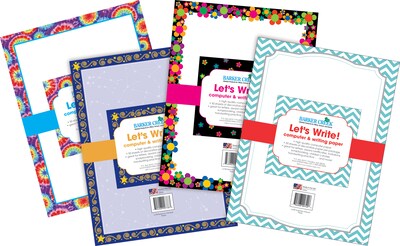 Barker Creek Customer Favorites Computer Paper, 8.5" x 11", 60 lbs., Assorted Colors, 200 Sheets/Pack (3555)