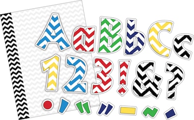 Barker Creek Black Chevron Letter Pop-Outs & Computer Paper Set, 305 Pieces/Set (5000)