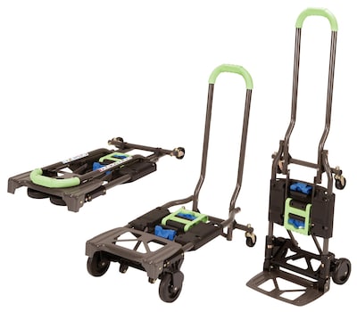 Cosco Shifter Multi-Position Folding Hand Truck and Cart, 300 lbs., Green/Black (12222PBG1E)