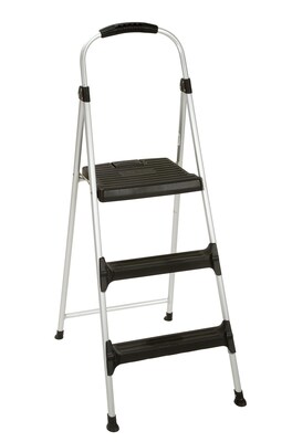 Cosco® 3.97 Aluminum/Plastic Signature Three-Step Stool (11411ABL1E)