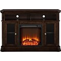 Ameriwood Home Brooklyn Laminate Electric Fireplace TV Console, Espresso, For TVs up to 50 (1765096PCOM)