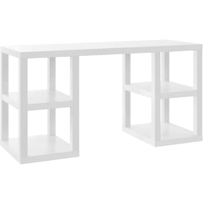 Ameriwood Home Parsons 60W Deluxe Desk, White (9318596COM)