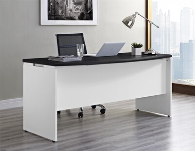 Ameriwood Home Pursuit 66"W Executive Desk, Gray (9319296)