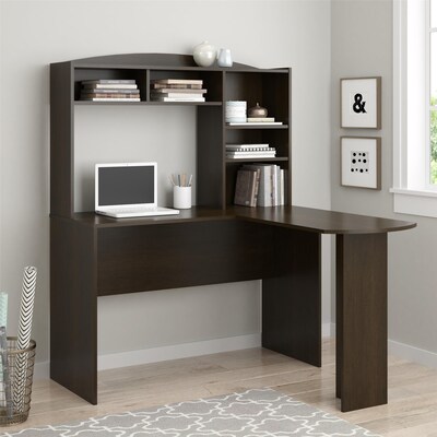 Altra Sutton 48" L Computer Desk with Hutch, Espresso (9883303COM)