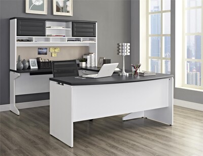 Ameriwood Home Pursuit 66"W Executive Desk, Gray (9319296)