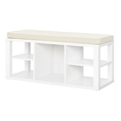 Altra Furniture Pursuit 9846296 29 Wood L Desk with Bundle, White/Gray