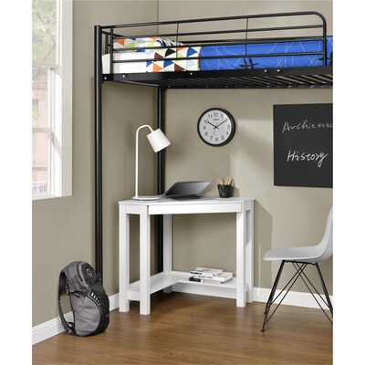 Ameriwood Home Parsons 40"W Corner Desk, White (9896396COM)