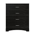 Ameriwood Home Crescent Point 4 Drawer Dresser, Black Oak (5977325COM)