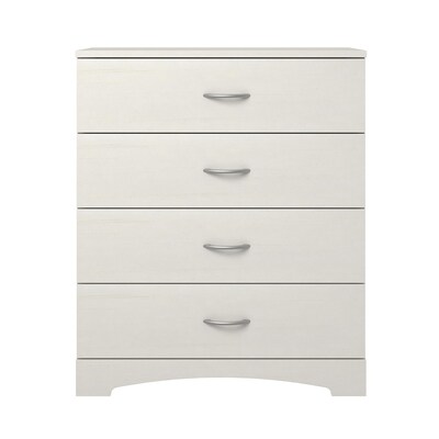 Ameriwood Home Crescent Point 4 Drawer Dresser Vintage White