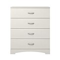 Ameriwood Home Crescent Point 4 Drawer Dresser, Vintage White (5977330COM)