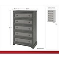 Ameriwood Home Stone River 5 Drawer Dresser with Fabric Inserts, Weathered Oak (5662213PCOM)