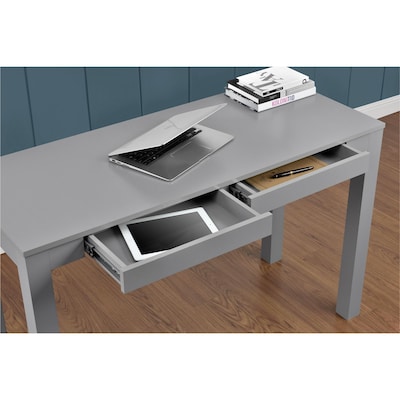 Ameriwood Home Large Parsons 48"W Desk with 2 Drawers, Gray (9889096COM)