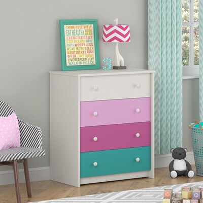 Ameriwood Home Kaleidoscope 4 Drawer Dresser Whimsy 5888501pcom