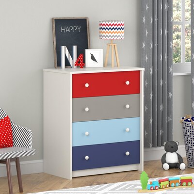 Ameriwood Home Kaleidoscope 4 Drawer Dresser, Classic (5888500PCOM)