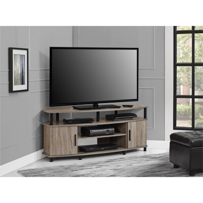 Ameriwood Home Carson Corner TV Stand, Distressed Gray Oak, For TVs up to 50 (1797296COM)